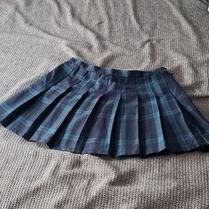 Wild fable navy plaid tennis aline mini skirt pleated